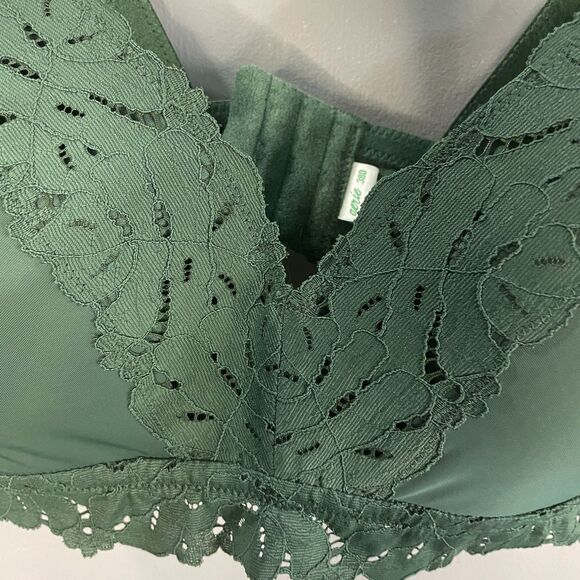 Aerie Womens 38D Lace Padded Wireless Bra NWT Green - Picture 8 of 9